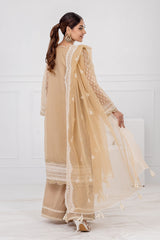 3 Piece Unstitched Embroidered Organza Suit with Embroidered Organza Dupatta FE-52087