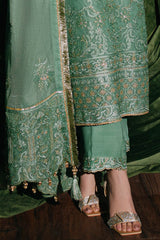 3 Piece Unstitched Embroidered Cotton Net Suit with Embroidered Cotton Net Dupatta FE-52088