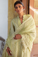 3 Piece Unstitched Embroidered Paper Cotton Suit with Embroidered Paper Cotton Dupatta FE-52089