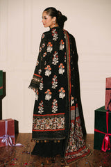 3 Piece Unstitched Embroidered Raw Silk Suit with Raw Silk Dupatta FE-52091