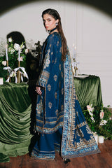 3 Piece Unstitched Embroidered Paper Cotton Suit with Paper Cotton Dupatta FE-52095