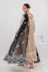 3 Piece Unstitched Embroidered Cotton Net Suit with Embroidered Cotton Net Dupatta FE-52099