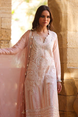 3 Piece Unstitched Embroidered Lawn Suit with Embroidered Chiffon Dupatta FE-52107
