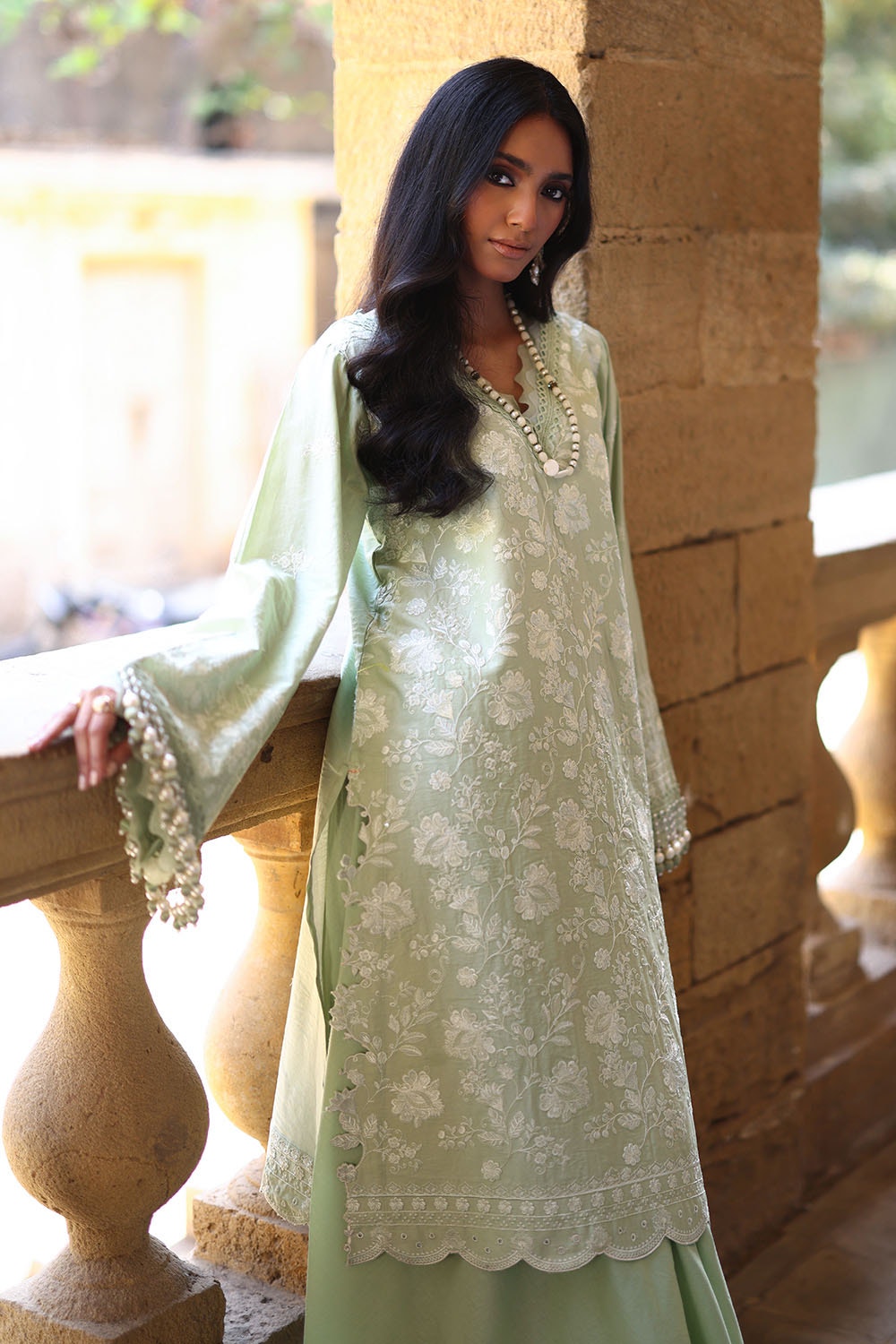 2 Piece Unstitched Embroidered Lawn Suit FE-52114