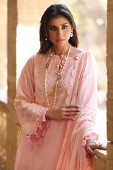 3 Piece Unstitched Embroidered Lawn Suit with Embroidered Chiffon Dupatta FE-52120