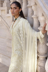 3 Piece Unstitched Embroidered Lawn Suit with Embroidered Chiffon Dupatta FE-52122