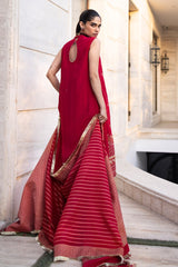 3 Piece Unstitched Embroidered Raw Silk Suit with Jacquard Dupatta FE-52124
