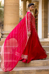 3 Piece Unstitched Embroidered Chiffon Suit with Embroidered Chiffon Dupatta FE-52131