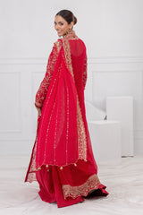 3 Piece Unstitched Embroidered Chiffon Suit with Embroidered Chiffon Dupatta FE-52131