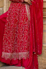 3 Piece Unstitched Embroidered Chiffon Suit with Embroidered Chiffon Dupatta FE-52131