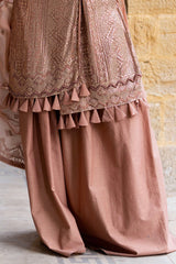 3 Piece Unstitched Embroidered Chiffon Suit with Embroidered Chiffon Dupatta FE-52132