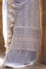 3 Piece Unstitched Embroidered Chiffon Suit with Embroidered Chiffon Dupatta FE-52149