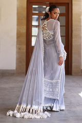 3 Piece Unstitched Embroidered Chiffon Suit with Embroidered Chiffon Dupatta FE-52149