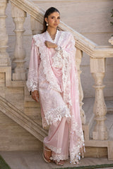 3 Piece Unstitched Embroidered Lawn Suit with Embroidered Chiffon Dupatta FE-52152