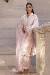 3 Piece Unstitched Embroidered Lawn Suit with Embroidered Chiffon Dupatta FE-52152