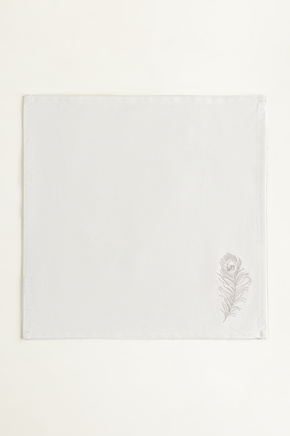 Feather 6pcs Embroidered Napkin Set