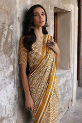 2 Piece Lawn Unstitched Saree Blouse SR-32007