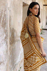 2 Piece Lawn Unstitched Saree Blouse SR-32007