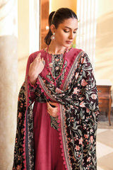 3 Piece Embroidered Lawn Unstitched Suit With Embroidered Chiffon Dupatta PM-32005