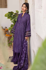 3 Piece Lawn Glitter Printed Lawn Unstitched Suit with Gota Lace CL-32423