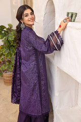 3 Piece Lawn Glitter Printed Lawn Unstitched Suit with Gota Lace CL-32423