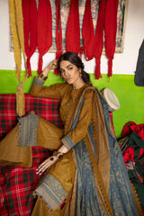 3 Piece Glitter Printed Lawn Unstitched Suit CL-32537 A