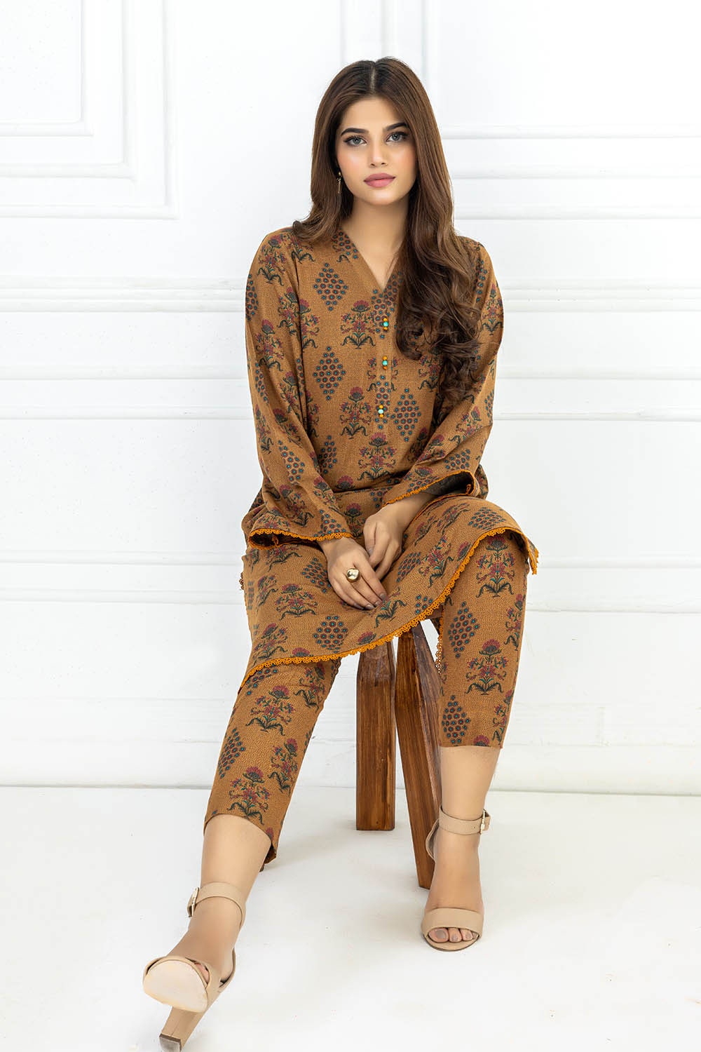 2 Piece Dhanak Unstitched Printed Suit WNST-32001