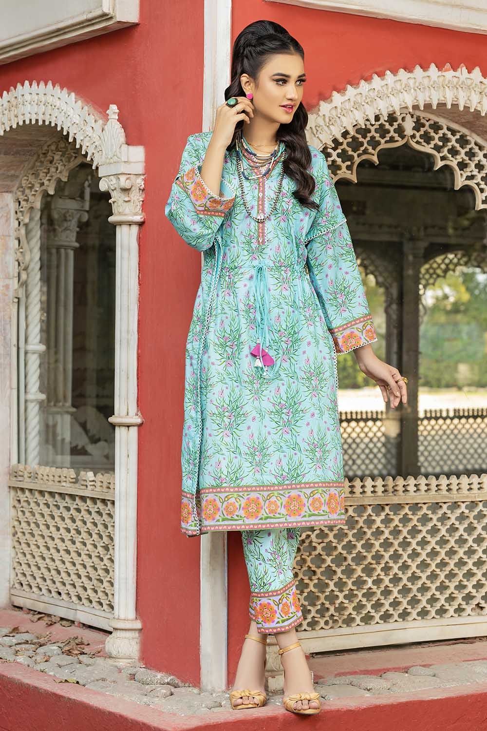 1 Piece Digital Printed Lawn Fabric SL-22013