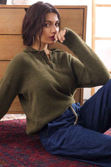 Blended Polo Fashion Sweater WG-SWT-W21-017 B