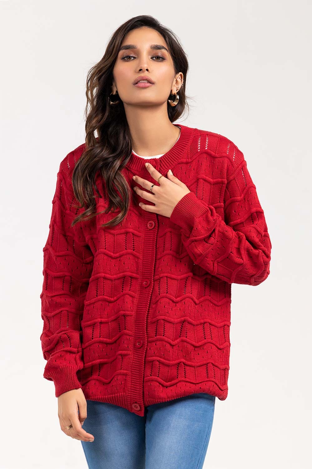 Cotton Button Down Cardigan SWT-FW21-020