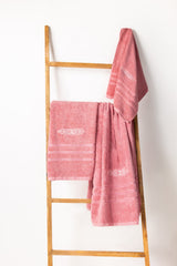 Flamingo Combed 3Pc Embroidered towel set