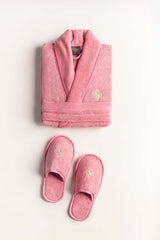 Flamingo Velour Bathrobe