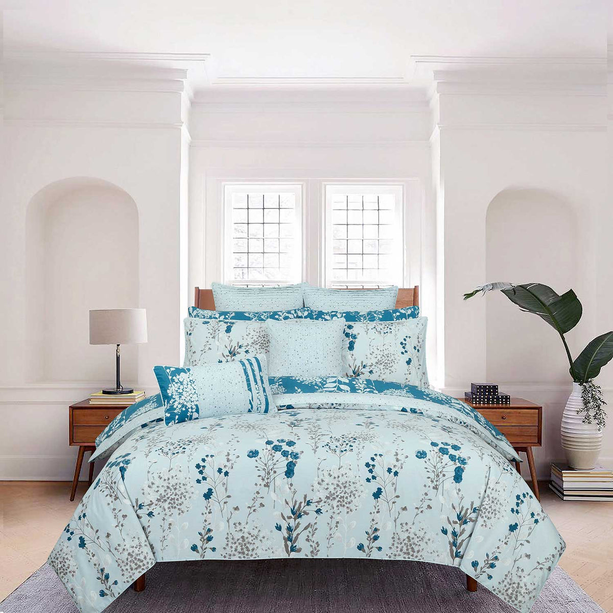 Flora Mint T-150 Quilt Cover Set