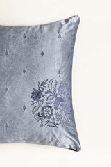 Flora Velvet Embroidered Cushion Cover