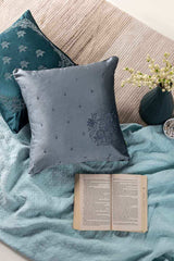 Flora Velvet Embroidered Cushion Cover