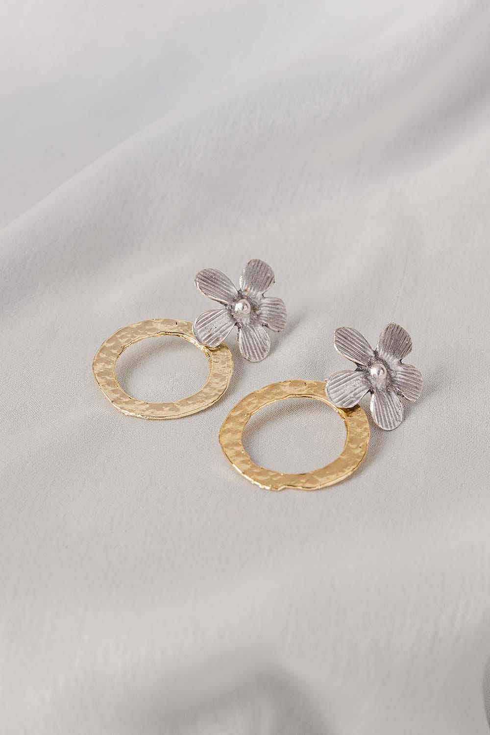 Flower Ring Drop Earings