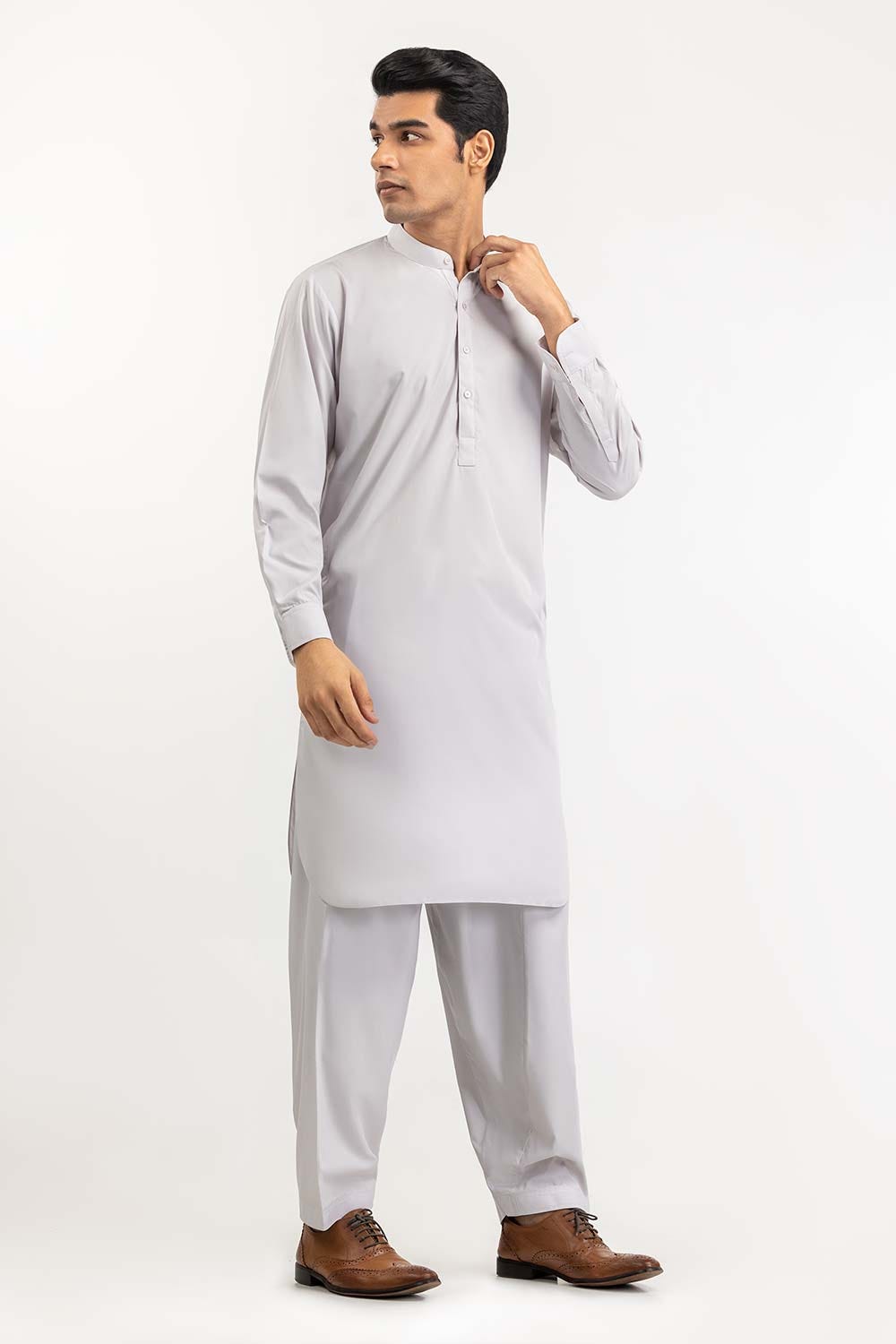 Fog Gray Basic Shalwar Kameez Suit