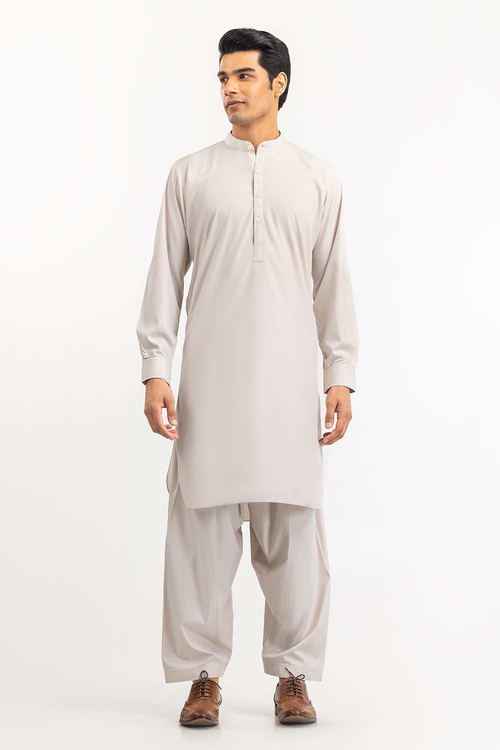 Fog Gray Basic Shalwar Kameez Suit
