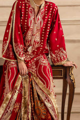 3 Piece Unstitched Embroidered Lawn Suit with Foil & Lacquer Printed Chiffon Dupatta PM-52044