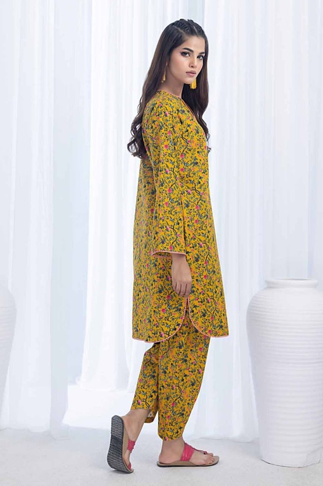 2 Piece Printed Khaddar Unstitched Suit CWT-32011