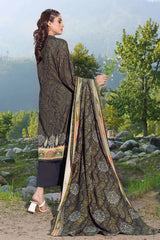 3 Piece Printed Karandi Unstitched Suit AY-32006