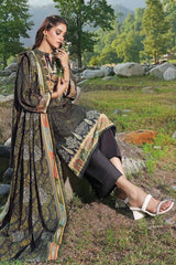 3 Piece Printed Karandi Unstitched Suit AY-32006