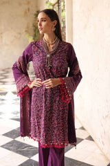 3 Piece Embroidered Lawn Unstitched Suit With Embroidered Denting Lawn Dupatta DN-32034