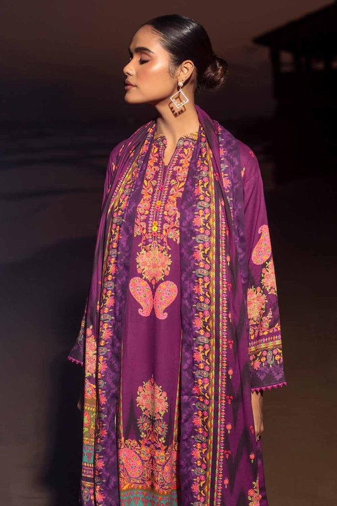 3 Piece Digital Printed Cotail Linen Unstitched Suit CV-32006