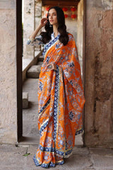 2 Piece Lawn Unstitched Saree Blouse SR-32003