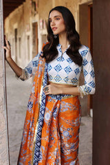 2 Piece Lawn Unstitched Saree Blouse SR-32003