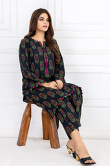 2 Piece Dhanak Unstitched Printed Suit WNST-32013