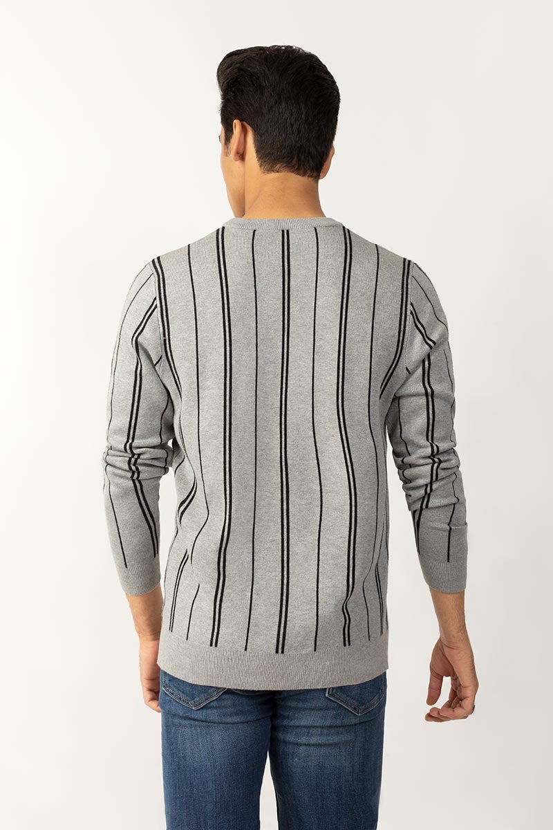 Grey-Black Fashion Sweater