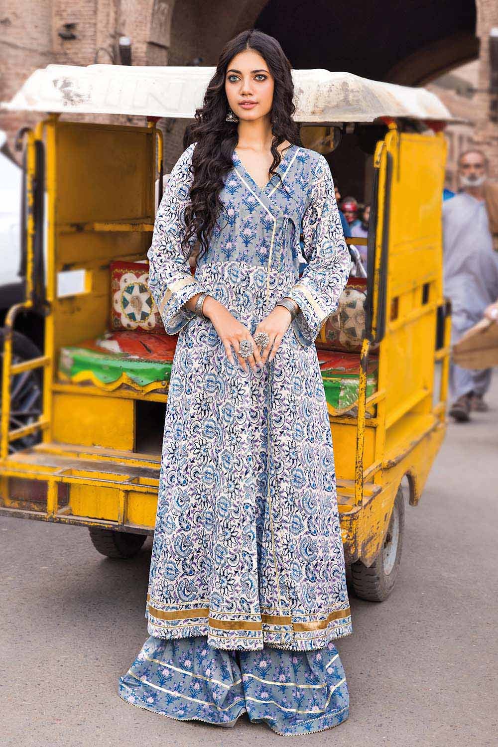 2 Piece Lawn Unstitched Printed Shirt Trousers Suit TL-32028 B