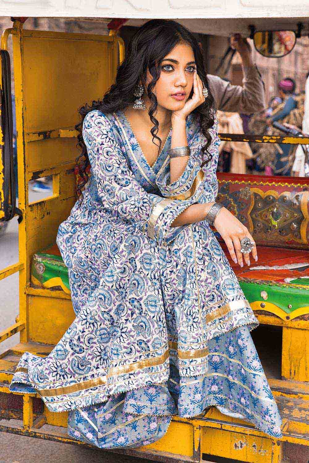 2 Piece Lawn Unstitched Printed Shirt Trousers Suit TL-32028 B